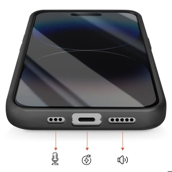 iPhone 14 Pro Cover Bi-Material Design MagSafe Kompatibel Sort Svart