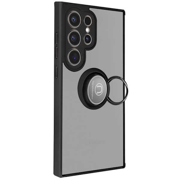 Fodral till Samsung Galaxy S24 Ultra - AVIZAR - Metal Ring Support Funktion Svart Svart