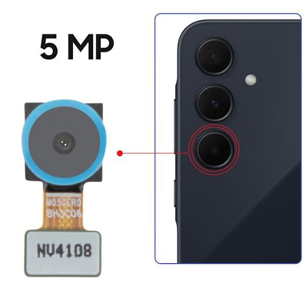 Reservedel til bagkamera til Samsung Galaxy A55 5MP teleobjektiv Service Pack Samsung Sort