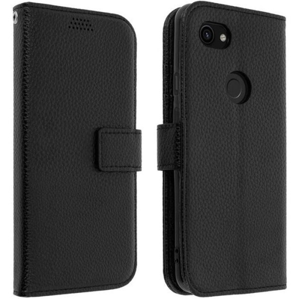 Hus - AVIZAR - Google Pixel 3A - Ekoskinn - Videostöd - Magnetisk - Svart Svart