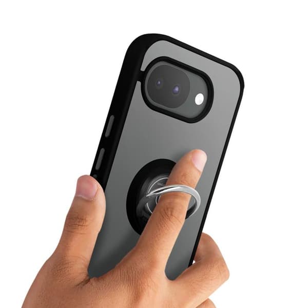 Coque Ring til Google Pixel 10a Forstærket Beskyttelse med Magnetisk Ring Sort Svart