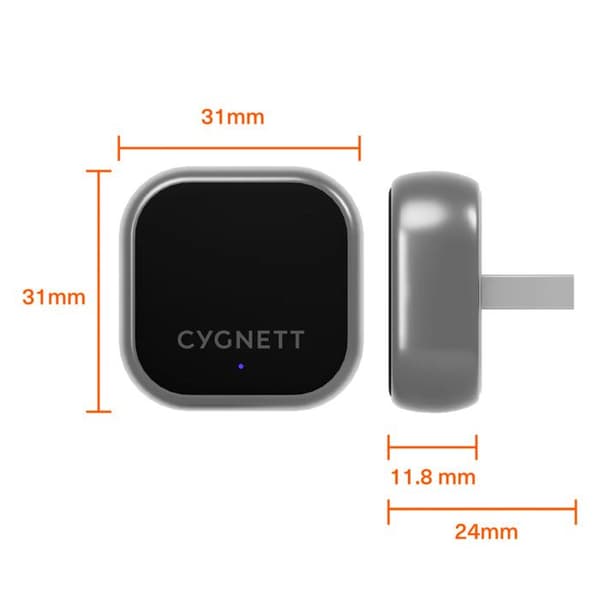 Langaton auton sovitin - CYGNETT - CarPlay/Android Auto - USB - Bluetooth/WiFi - Harmaa Grå