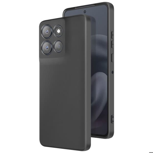 Cover - UNDERRETTELSE - Moto G86 / G86 Power - Semi-stift silikone - Soft-Touch - Sort Svart