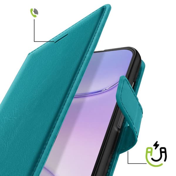 Pungetui til Honor 600 med videostøtte og håndledsrem Mayaxess Turkis Blå