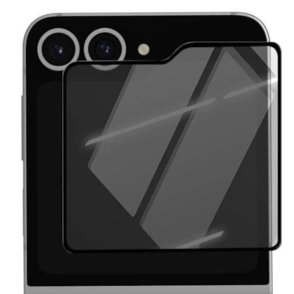 Näytönsuoja - AVIZAR - Samsung Galaxy Z Flip 6 - Karkaistu lasi - 9H Kovuus - Musta Svart