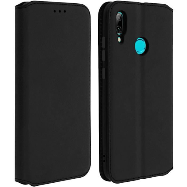 Hus - AVIZAR - Huawei P Smart 2019 / Honor 10 Lite - Ekologiskt läder - Stående funktion - Kortfack Svart