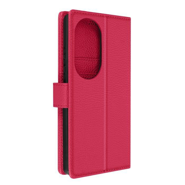 Housse - Huawei - P50 Pro - Simili læder - Rosa - Video støtte - Kortlommer Rosa