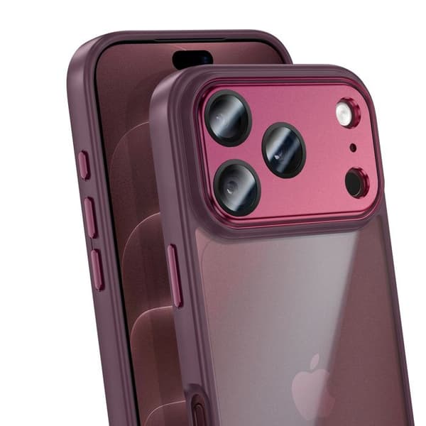 iPhone 18 Pro Max: Shockproof Hybrid - Kameransuoja Pango Bordeaux Röd