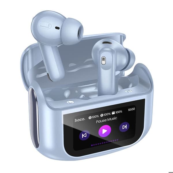 Trådløse høretelefoner - HOKO - Ukendt model - Bluetooth 5.4 - ANC & ENC - Taktile LED-etui, 35 timer Blå
