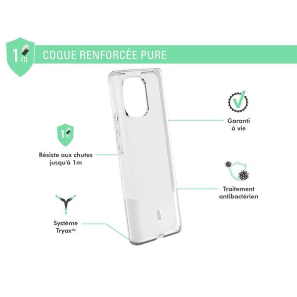 PURE Forstærket Case Livstidsgaranti Transparent til Xiaomi Mi 11 5G Force Case