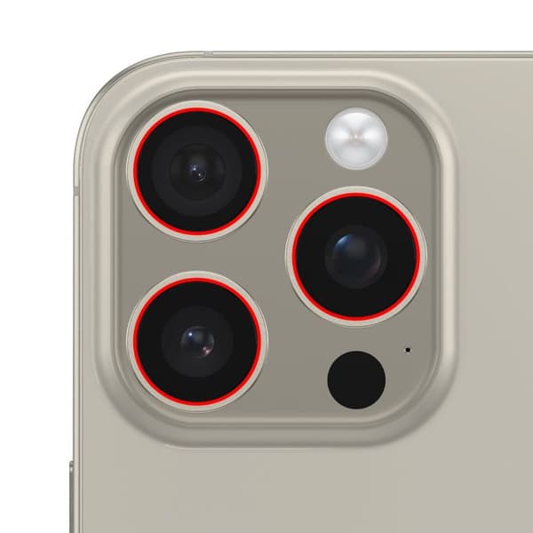 Bagkamera Linse - iPhone - 16 Pro/Pro Max - Sort - Beskyttelse - Erstatning Svart