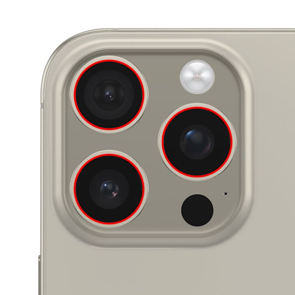 Takakamera-linssi iPhone 16 Pro:lle ja iPhone 16 Pro Max:lle musta Svart