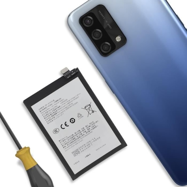 Intern batteri til Oppo A74 5000mAh model BLP851 Sort Svart