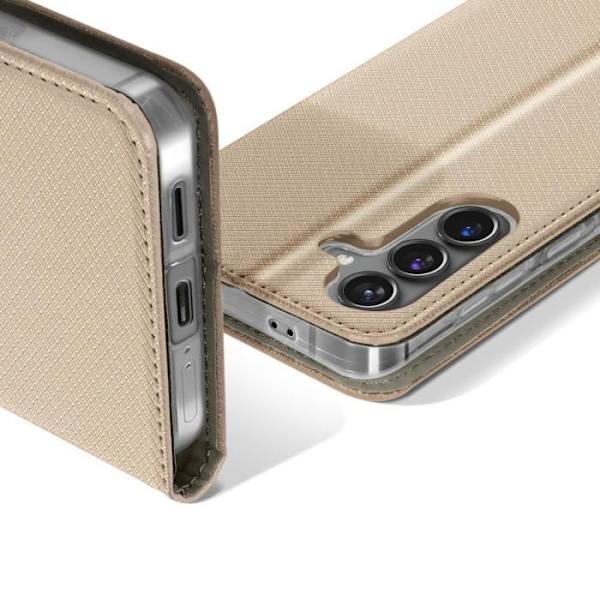 Fodral till Samsung Galaxy S24 Plus Korthållare Smart Collection Gul Gul