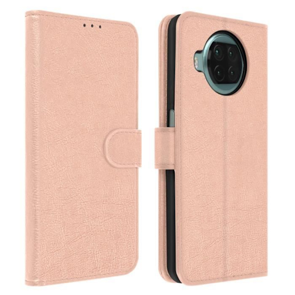Rosa skyddsväska för Xiaomi Mi 10T Lite - AVIZAR - Kortfack och stödfunktion rosa guld