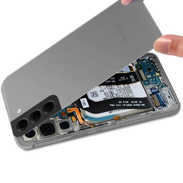 Samsung Galaxy S22 Plus Batteriskal Original Samsung grå med lins
