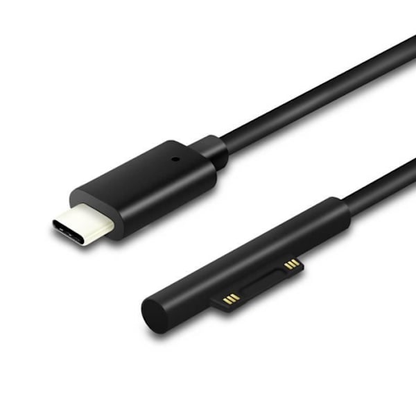 USB Type-C Kabel - 4Smarts - Snabbladdning - 1m - Kompatibel med Microsoft Surface Pro/Book/Go/Laptop Svart