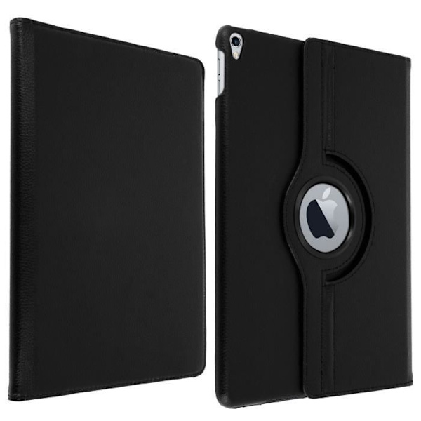 iPad Pro 10.5 Fodral - MÄRKE - Mångpositionsfodral - Ekologiskt läder - 360° Stöd - Komplett skydd Svart