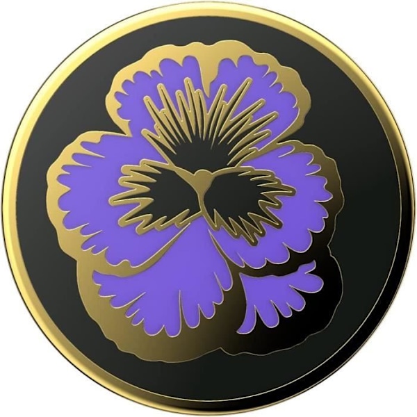 PopSockets PopGrip - Tuki ja pito älypuhelimelle vaihdettavalla yläpinnalla - Kukka-Iris-emalilla