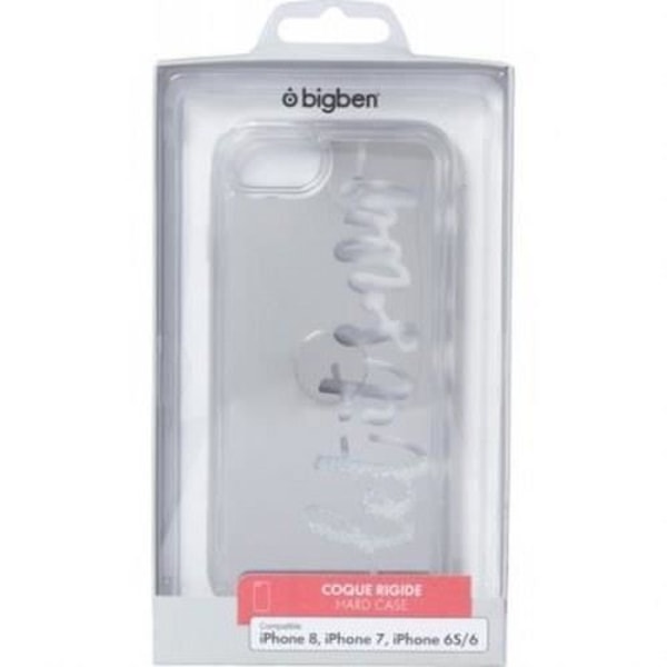 Coque för iPhone SE 2020/8/7/6S/6 Hård med spegeleffekt och glittrig Let it snow BIGBEN CONNECTED Transparent Grå