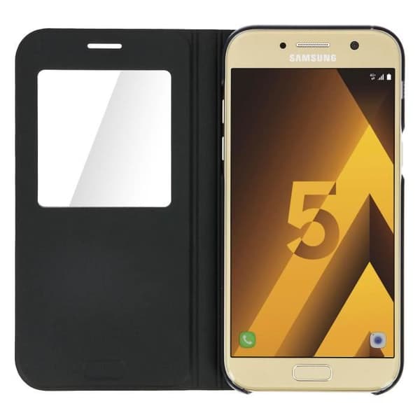 Samsung S View Stående Cover A5 2017 - Sort Sort