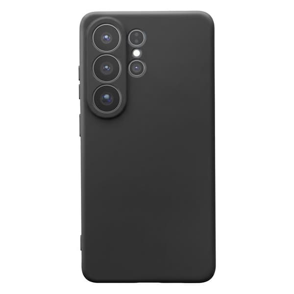 Silicone Soft-Touch Cover til Galaxy S26 Ultra med Sort Mikrofiberforing Svart