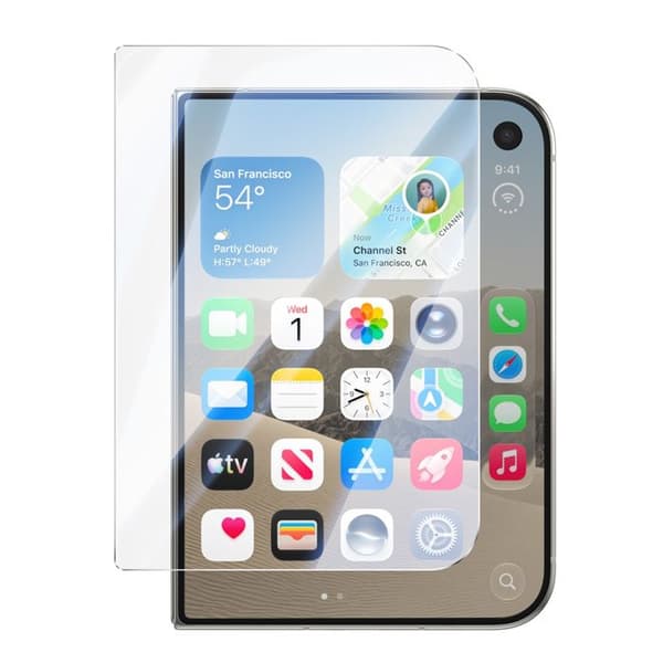 Extern Skärmskydd för iPhone Duo i Härdat Glas Stöttålig 9H Transparent Vit