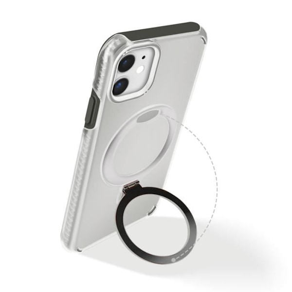 MagSafe-kuori iPhone 12 Pro:lle ja 12:lle iskunkestävä taittuvalla telakalla musta Svart