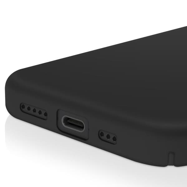 Cover - UNDERRETTE - iPhone 17 - Soft-Touch - Semi-stiv silicone - Sort Svart