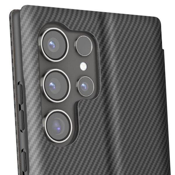 Samsung S24 Ultra Hiilikuitutuki Video ja Anti-RFID Musta Svart