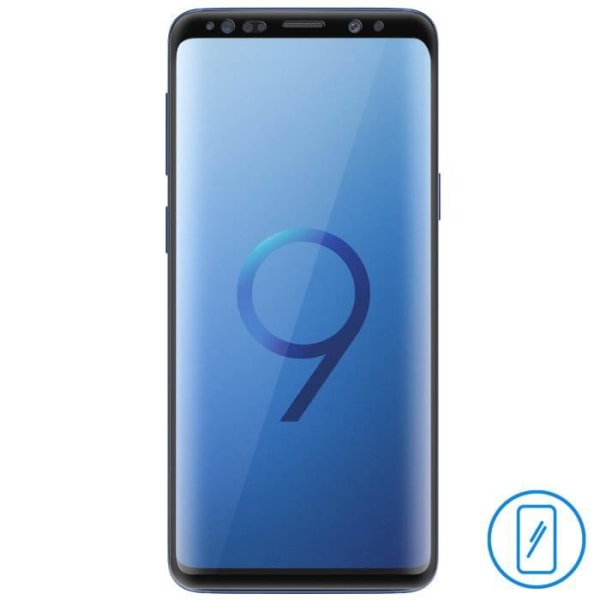 Galaxy S9 Film Tempered Glass 9H Kaareva 5D Full Cover Protection Mustat ääriviivat