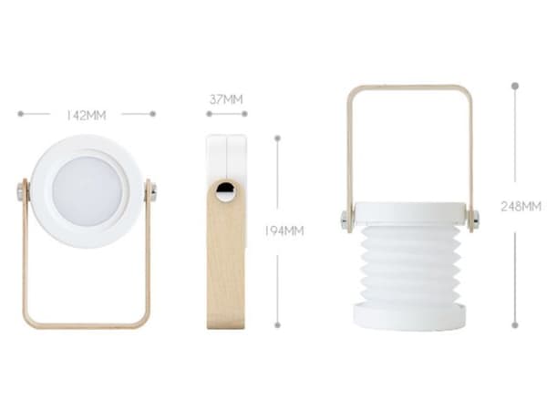 Modulär nattlampa Lantern Modell Zen Guld Gul