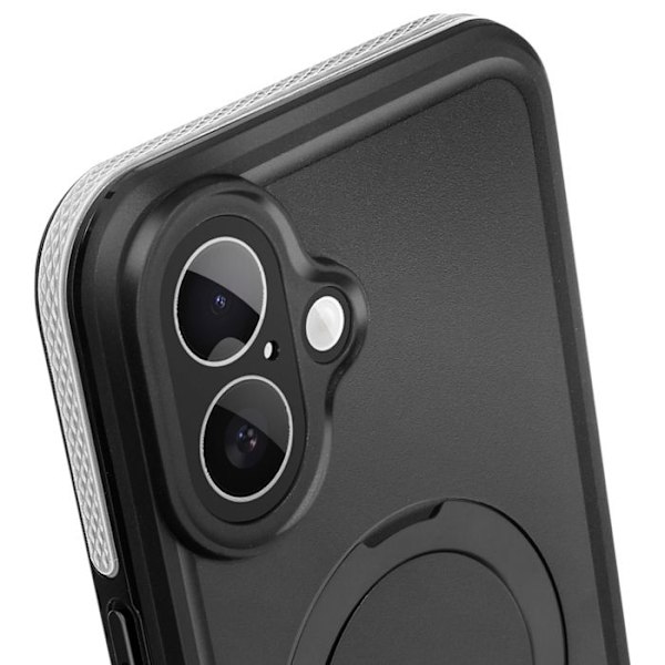 Coque til iPhone 16 Plus MagSafe Hel Vandtæt IP68 Redpepper Sort Svart
