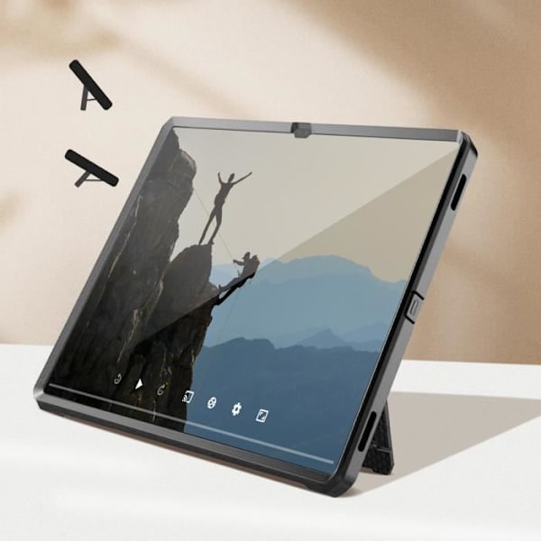 Helkroppsfodral för Galaxy Tab S9 Ultra Stötsäker med Kickstand Supcase Svart Svart
