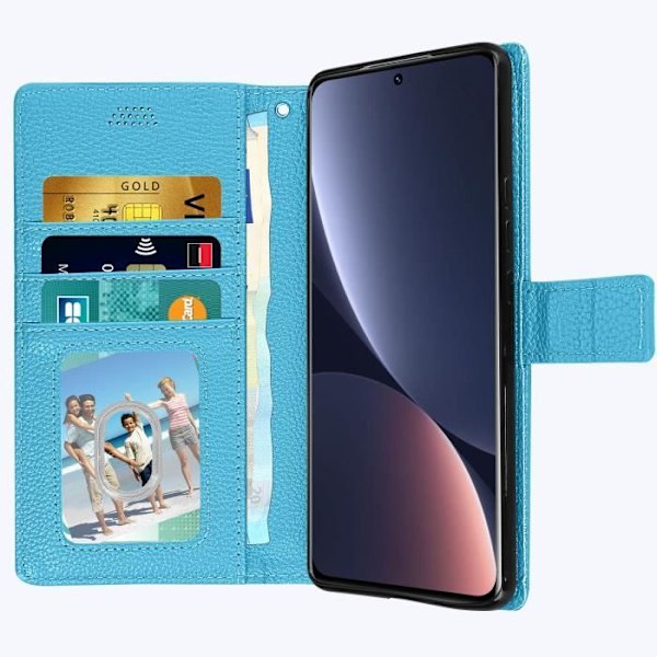 Xiaomi 12 och 12X Fodral - AVIZAR - Plånboksfodral för videostöd - Blå Blå