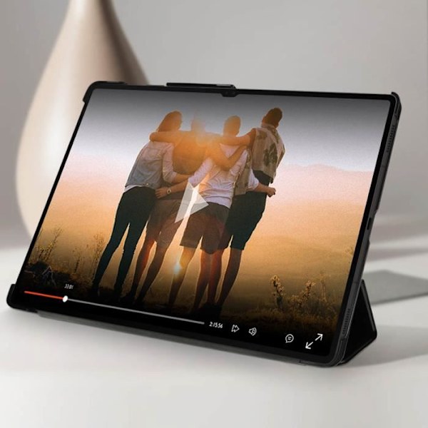 Samsung Tab S8 Ultra Flip Cover Videostöd och svart tangentbord TriFold-serien Svart