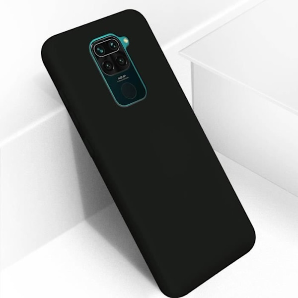Skyddsskal - AVIZAR - Xiaomi Redmi Note 9 - Semihårt silikon - Soft Touch - Svart Svart