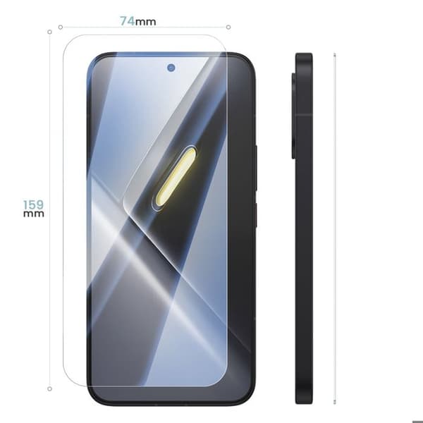 Poco X8 Pro Max: Biseautattu 2.5D Lasi Suojakalvo, Kirkas Vit