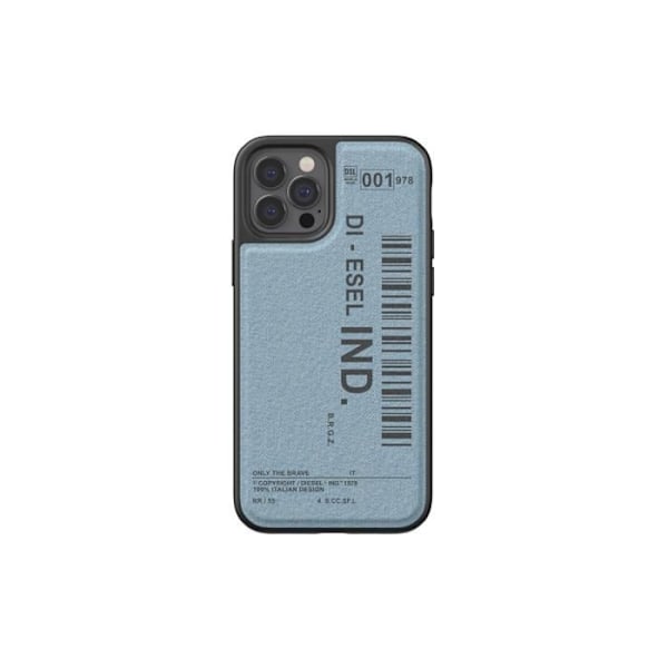 Skydd för Apple iPhone 12 / 12 Pro Barcode Denim-serien i TPU Diesel Blå Svart
