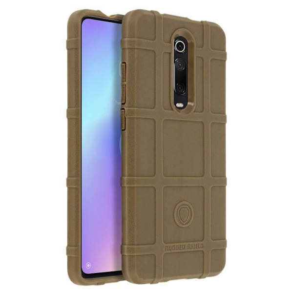 Coque - ADVARSEL - Xiaomi Mi 9T - Stødabsorberende - Forstærket Silikone - Design med Reliefterninger Gul Gult guld