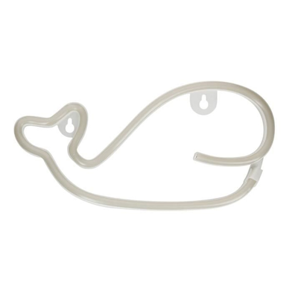Neonlampa - AVIZAR - Whale - USB eller AA batteridriven - LED - Modern design Vit