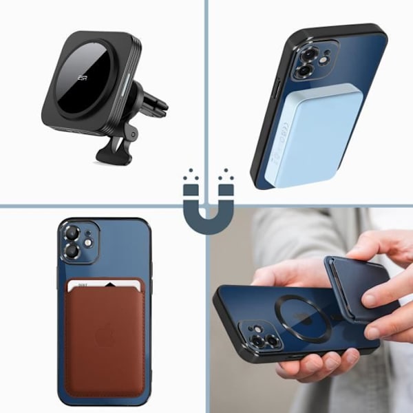 MagSafe iPhone 12 Case Silikoni Musta Magsafe Suojakuori Svart