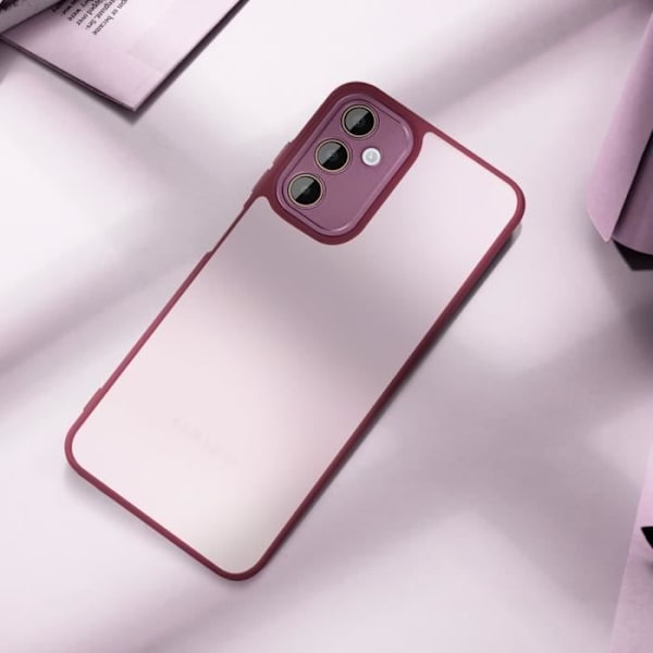 Fodral till Samsung Galaxy A25 5G - AVIZAR - Rökt hård rygg - Skyddat kamerablock - Mörklila Lila