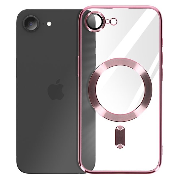 Coque - Silikon - iPhone 16e - Rosa - Stötskydd - Skyddad Kamerablock Rosa