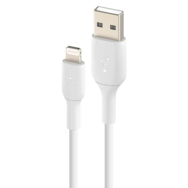 USB-kabel till iPhone iPad Lightning MFI Laddningssynkronisering 3m Belkin Vit
