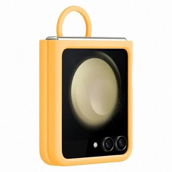 Samsung mobilfodral och skal Silikonfodral med ring Z Flip 5 Apricot Aprikos