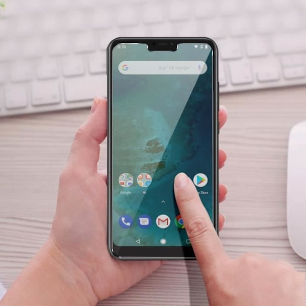 Skärmskydd - AVIZAR - Xiaomi Mi A2 Lite - Härdat glas - Ultratunt - Anti-repa 9H transparent