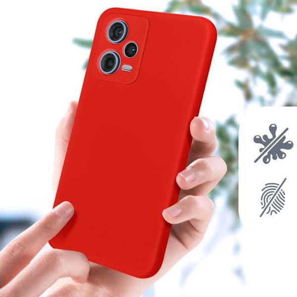Fodral till Xiaomi Redmi Note 12 Pro 5G Silikon Semi-styv Soft-touch Red