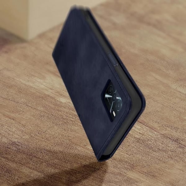 Étui Oppo A16 och A16s - AVIZAR - Folio Plånbok - Videostöd Funktion - Mörkblå Midnattsblå