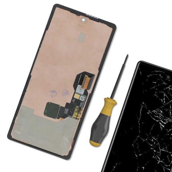 LCD-skærm og berøringsglas til Google Pixel 6a Relife Black Svart